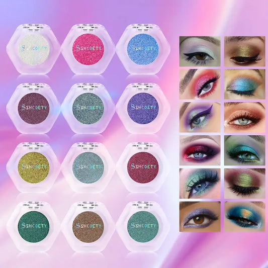 🔥Paleta de sombras de ojos Chameleon Duo Chrome de 12 piezas