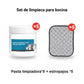 🔥 Pasta Desintegrante de Residuos Quemados - Limpieza Profunda para Ollas/Recipientes sin Rayar, Elimina Grasa y Carbonización en 5 Min 🧽✨