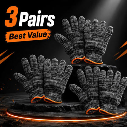 Guantes de trabajo de punto, protectores y resistentes, calibre 10