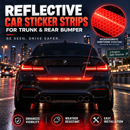 🚗 Tira Reflectante Adhesiva para Parachoques y Maletero