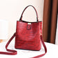 👜 ¡50% de descuento por tiempo limitado! Bolso brillante con estampado de cocodrilo y detalles dorados
