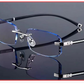 🔥Gafas de lectura ultraligeras sin montura con lentes talladas en diamante.