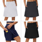 Falda pantalón de golf y tenis para mujer, de 50 cm (20 pulgadas) de largo hasta la rodilla.
