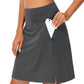 Falda pantalón de golf y tenis para mujer, de 50 cm (20 pulgadas) de largo hasta la rodilla.