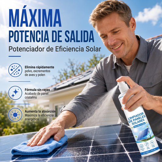 Spray limpiador avanzado para paneles solares
