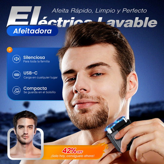 Mini Afeitadora Eléctrica Transparente