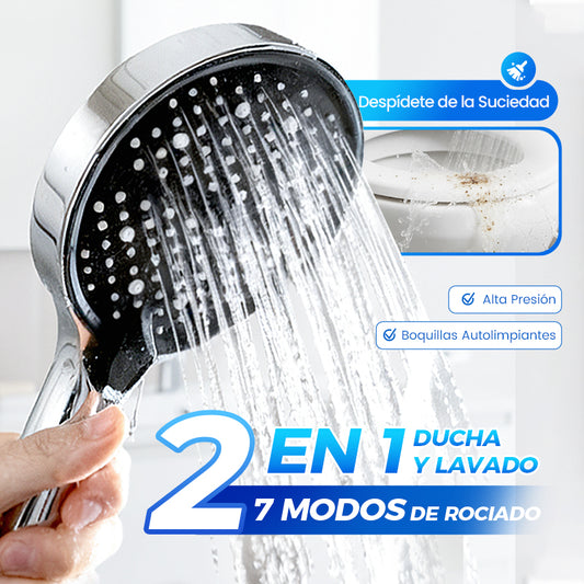 Cabezal de ducha ajustable de alta presión con efecto lluvia