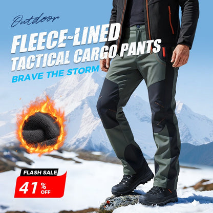 Pantalones de senderismo con cintura elástica, cálidos, impermeables y a prueba de viento
