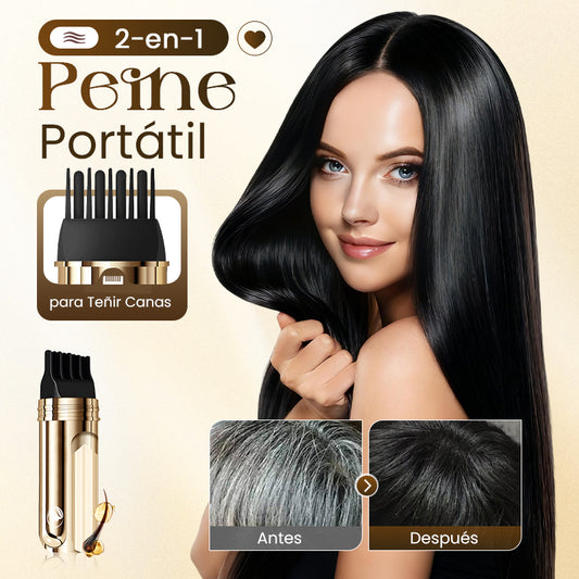 💇‍♀️ ¡COMPRA 1 LLEVA 1 GRATIS! ✨ Peine Tinte 2en1 para Canas - Cobertura Rápida y Natural, Sin Productos Químicos Agresivos, Fácil de Usar en Casa 🌿📦