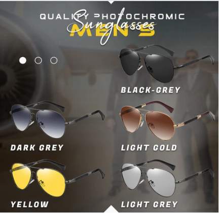 Gafas de sol fotocromáticas de calidad para hombr