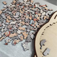 🎁Rebajas de Navidad 49 % DE DESCUENTO🎅Rompecabezas de madera con forma de gato de 135 piezas en colores Morandi