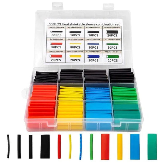 🛠️ Kit de Tubos Termorretráctiles de 580 Piezas con Caja