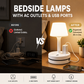 💡 Lámpara de mesilla con enchufes de CA y puertos USB