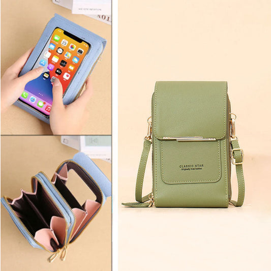 📢50% DE DESCUENTO!! Bolso de Mano de Cuero para Mujer con Pantalla Táctil