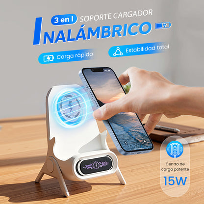 🔥 50% DE DESCUENTO 🎁 Soporte para teléfono con cargador rápido inalámbrico multifuncional