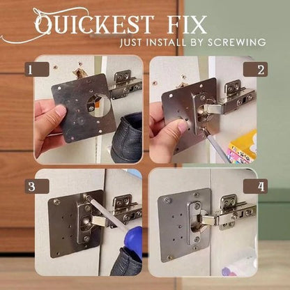 🛠️ Placa de Reparación para Bisagras de Armarios