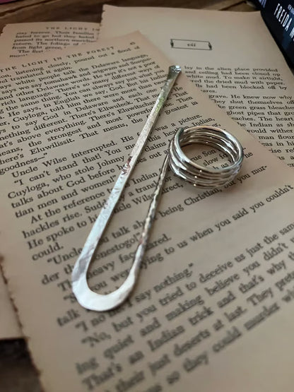 Porta libros utilitario hecho a mano Anillo marcapáginas