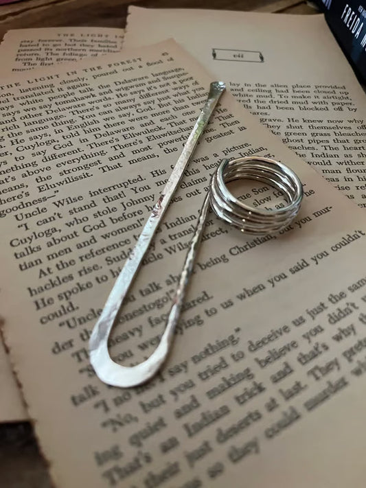 Porta libros utilitario hecho a mano Anillo marcapáginas