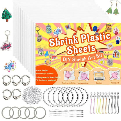 Juego de llaveros Shrinky Dinks DIY, actividades artísticas para niños y regalos de fiesta