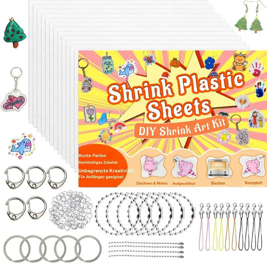 Juego de llaveros Shrinky Dinks DIY, actividades artísticas para niños y regalos de fiesta