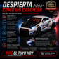 Despiértate con el rugido de un motor V8 🏎️ Despertador con diseño de coche deportivo y función de humidificador