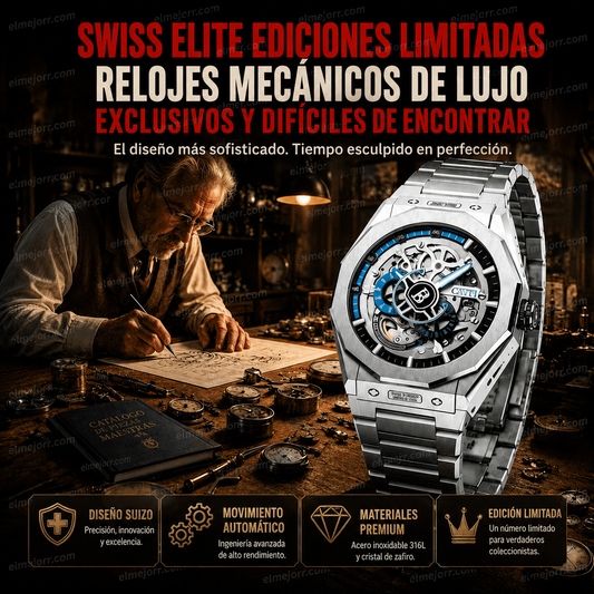 Reloj mecánico esqueleto para hombre. Envío gratuito en 24 horas.