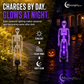 Solar Skeleton Ground Stake Lights Outdoor Waterproof Halloween Decor Lights