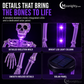 Solar Skeleton Ground Stake Lights Outdoor Waterproof Halloween Decor Lights