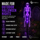 Solar Skeleton Ground Stake Lights Outdoor Waterproof Halloween Decor Lights