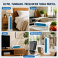 【Enfría toda la habitación en 90 segundos】Ventilador de torre, utilizable de pie o tumbado, aire acondicionado