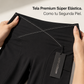 Pantalones acampanados de cintura alta y elásticos para mujer