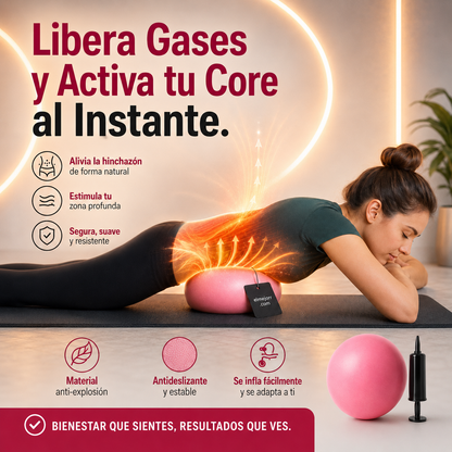 🔥 ¡50% DE DESCUENTO! 🏋️‍♀️✨ Pelota de Pilates Antiexplosión de 9” con Bomba Incluida Compacta, resistente y perfecta para entrenar en casa o llevar a cualquier lugar 💪👜 Ideal para tonificar, fortalecer y mejorar tu equilibrio.