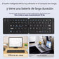 Teclado 2 plegables Mini teclado inalámbrico teclado Bluetooth doble plegable con panel táctil para teléfono Windows Android IOS iPad