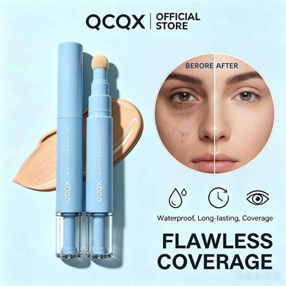 ✏️Corrector y base de maquillaje de doble efecto para ojos: acabado mate de alta cobertura y larga duración (24 horas).