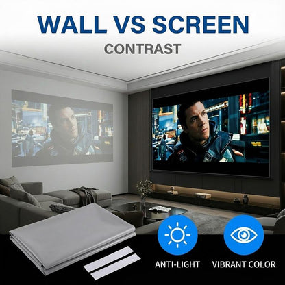 🔥Oferta especial 2026🔥Pantalla gigante portátil para cine al aire libre - Proyección 4K HD con soporte ajustable para fiestas al aire libre 🌟🌙