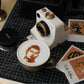 ☕ Cámara Retro Mecánica para Decorar Café con Plantillas