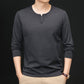 Sudadera con cuello en V y botones para hombre, agradable para la piel