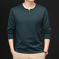 Sudadera con cuello en V y botones para hombre, agradable para la piel