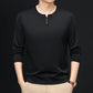 Sudadera con cuello en V y botones para hombre, agradable para la piel