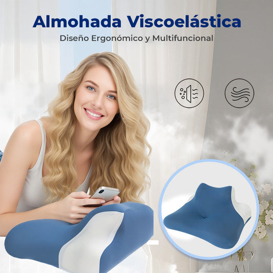 Almohada ergonómica multifuncional de espuma viscoelástic