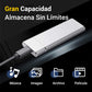 Disco duro externo portátil. Plug and play para Windows, PC y Mac.