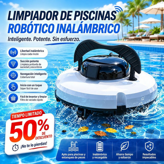 Limpiador de piscinas robótico inalámbric