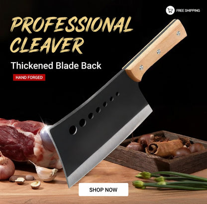 ✨ Cuchillo de Chef de Acero al Carbono Forjado — Afilado, Duradero, Resistente al Óxido y Versátil para Cada Cocina! ✨