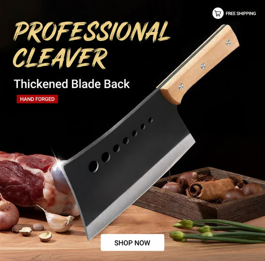 ✨ Cuchillo de Chef de Acero al Carbono Forjado — Afilado, Duradero, Resistente al Óxido y Versátil para Cada Cocina! ✨