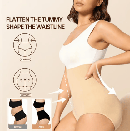 Braguitas moldeadoras de cintura alta con control abdominal