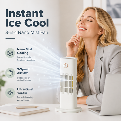 Ventilador Portátil Recargable de Escritorio