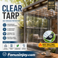 Lona Transparente de Uso Rudo 14 Mil, Impermeable y Reforzada