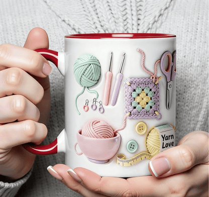 🔥ÚLTIMO DÍA DE REBAJAS ¡30% DE DESCUENTO!🏆Venta relámpago⚡ ¡Más de 50.000 unidades vendidas! Casi agotadas💥Taza Yarn Love, regalo para artesanos y almas creativa