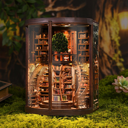 Kit de casa en miniatura para estantería y casa de muñecas, bricolaje, con pequeños rompecabezas de madera, perfecto para manualidades creativas y exhibición en estante