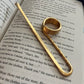 Porta libros utilitario hecho a mano Anillo marcapáginas